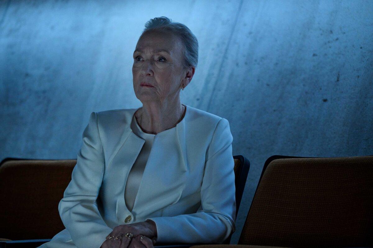 St. George (Kathleen Chalfant), in “The Copenhagen Test.” (Peacock)