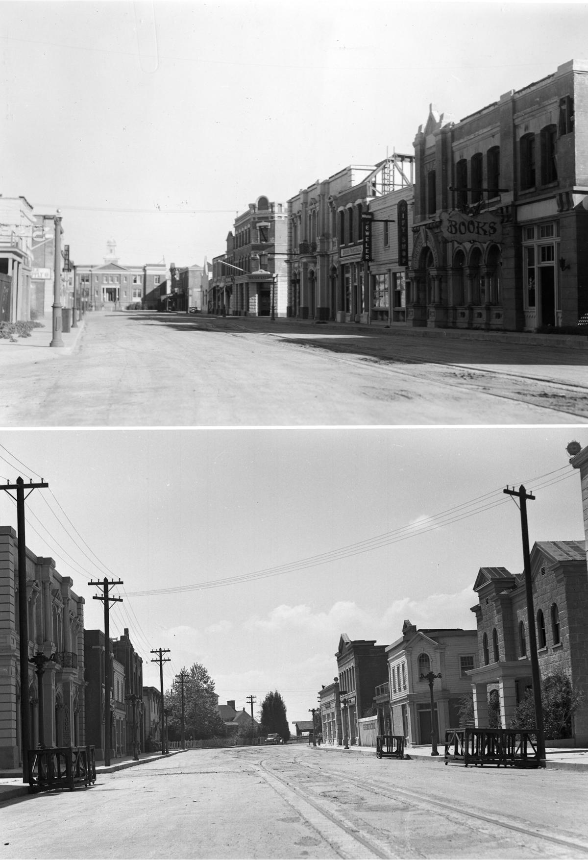 Images looking north and south on Genesee Street. (Public domain)