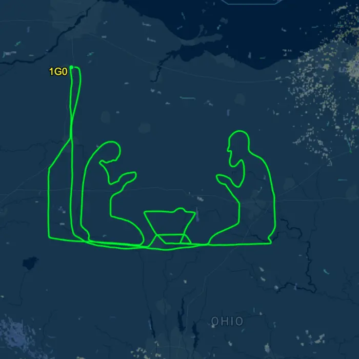 Ohio Man Spreads Christmas Cheer With Holiday-Themed Artwork Covering Hundreds of Miles