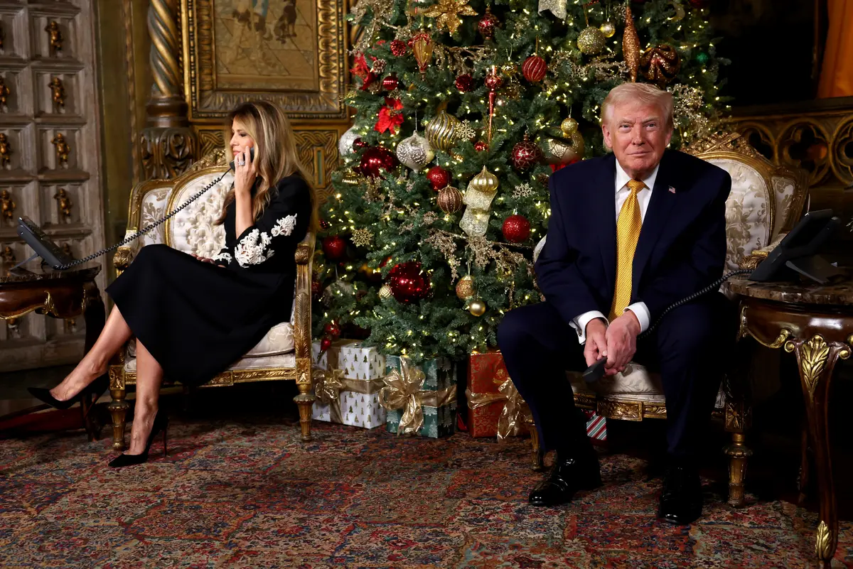 Trump Tells Children Santa on His Way, Thanks Service Members thumbnail