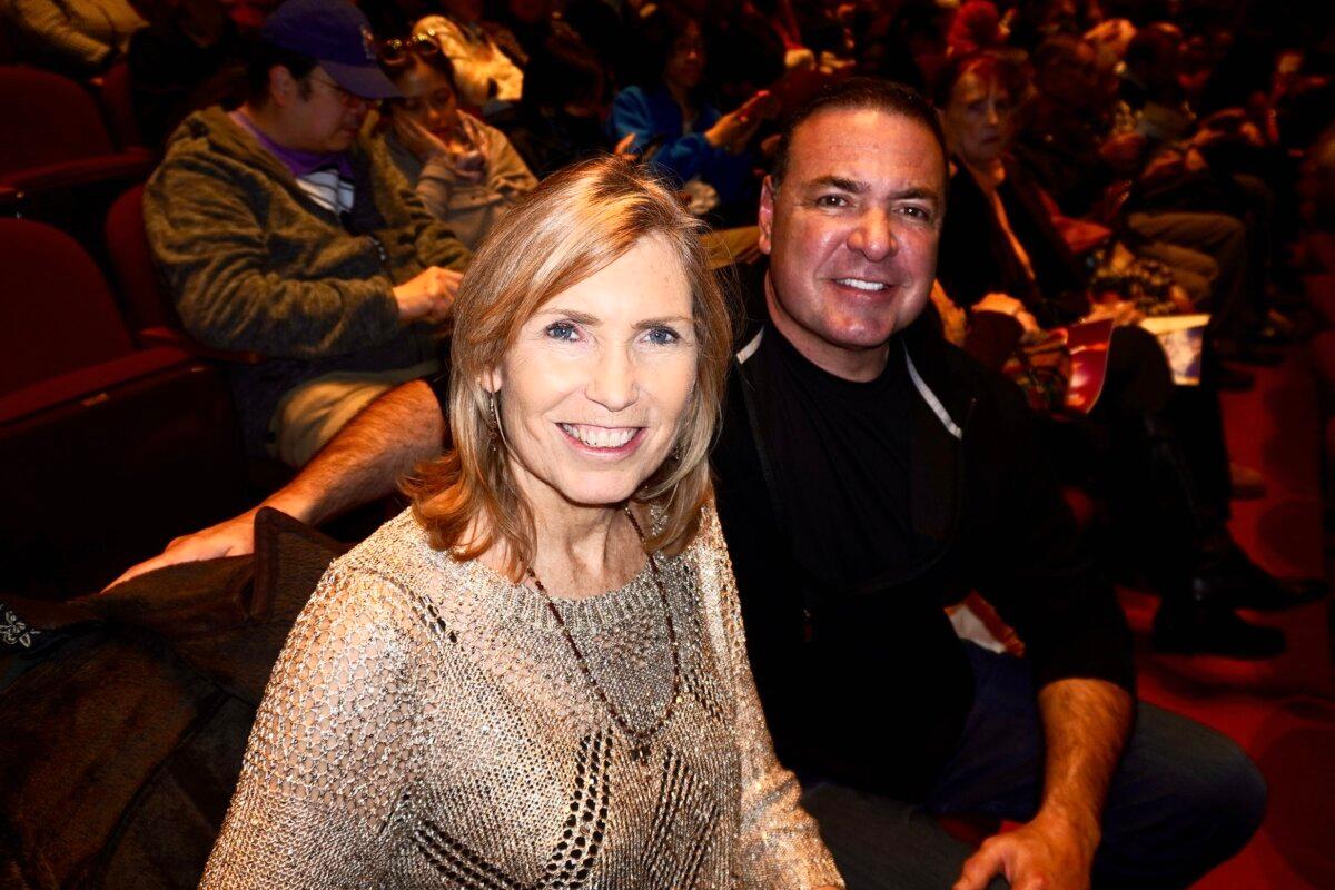 Susan Ellis, a Christian pastor, attends Shen Yun with Tim on Dec. 27, 2025. (Lily Yu/The Epoch Times)