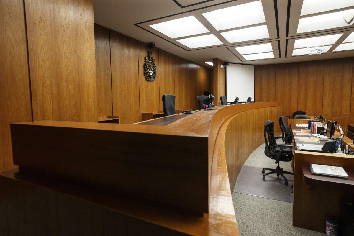 Judges bench at the Edmonton Law Courts building in a file photo. (The Canadian Press/Jason Franson)