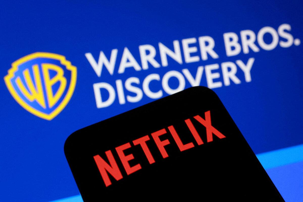 Netflix and Warner Bros Discovery logos are seen in this illustration created on December 5, 2025. (Dado Ruvic/Reuters)