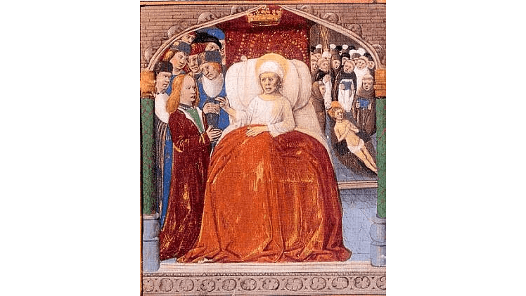"Death of King Louis IX at Tunis, 1270," 15th century. Medieval artists depicted mortality striking kings and peasants alike. (Public Domain)