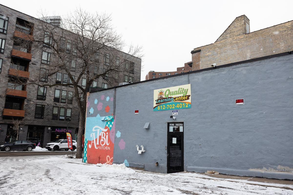 The Quality Learning Center in Minneapolis on Jan. 10, 2026. (John Fredricks/The Epoch Times)