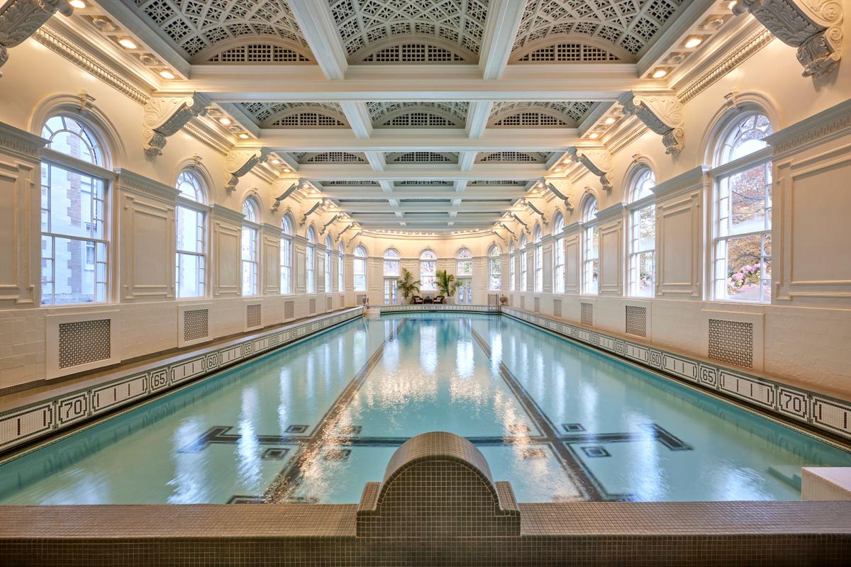 Built in 1904, the opulent indoor pool is located in the Omni Homestead's West wing and is fed by naturally warm mineral spring waters. (Omni Hotels & Resorts)