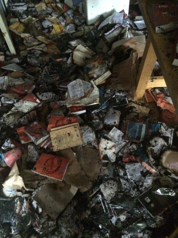 The Wilson's office following an arson attack in 2016. (Courtesy of Pam Wilson)