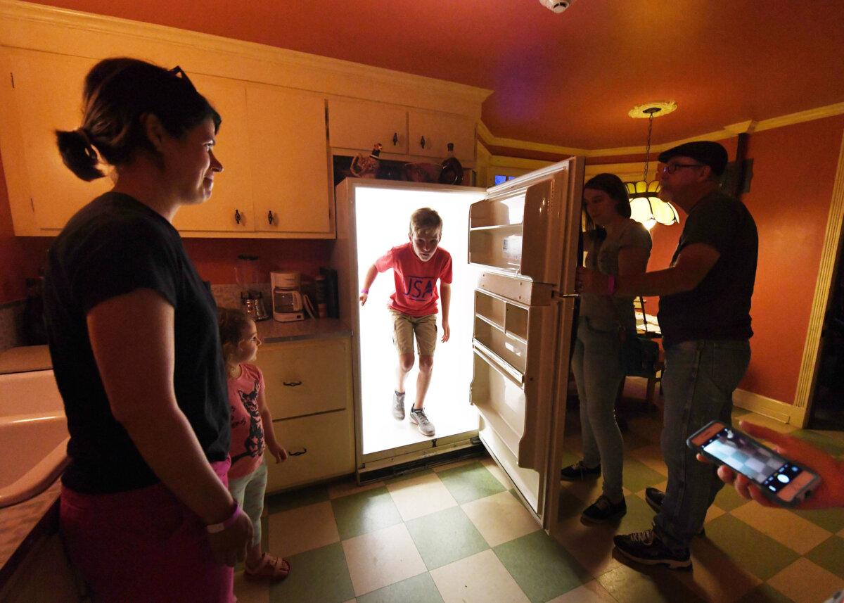 The Meow Wolf tourist attraction, which has been described as an "immersive, multimedia experiences," at its location in an old bowling alley in Santa Fe, New Mexico on July 31, 2017. (Mark Ralston/AFP via Getty Images/TNS)