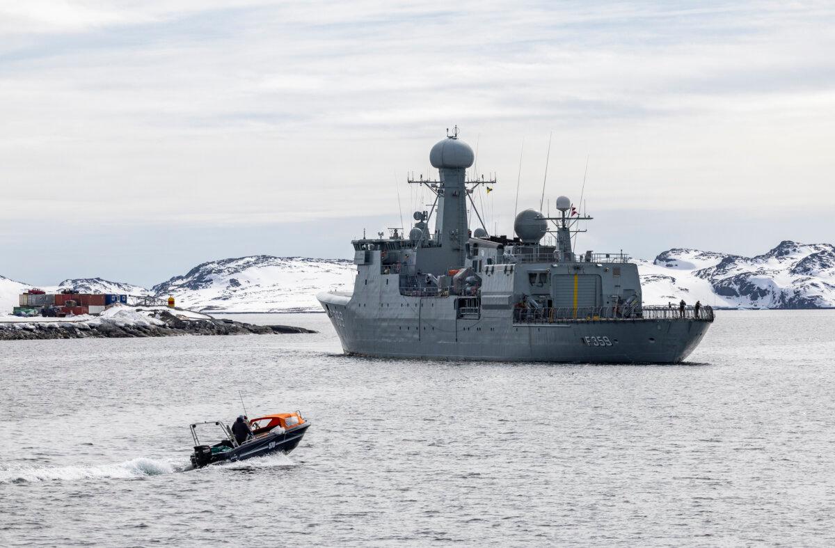 Trump Is Heading to Davos: What to Know | USNN World News A Royal Danish Navy vessel prepares to dock in the city of Nuuk, Greenland, on May 4, 2025. (John Fredricks/The Epoch Times)