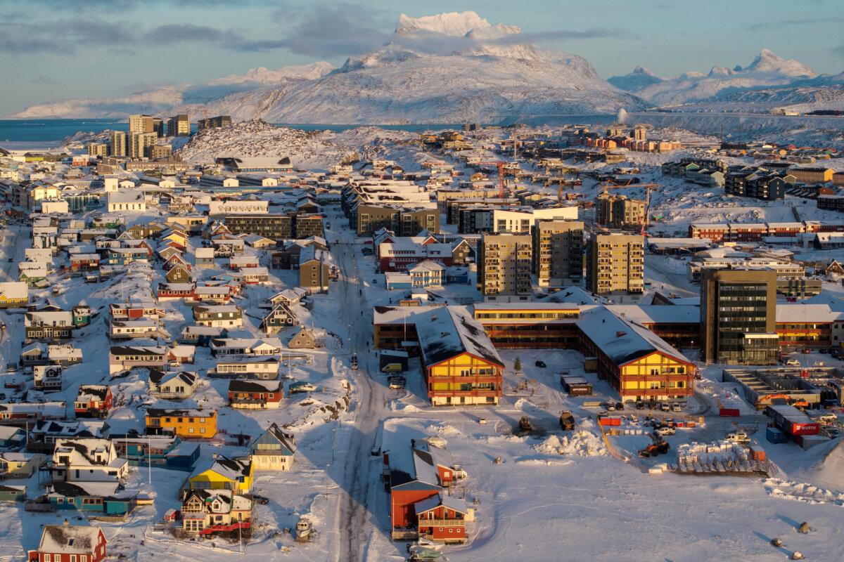 A drone view shows a general view of Nuuk, Greenland, on Jan. 15, 2026. (Reuters/Marko Djurica