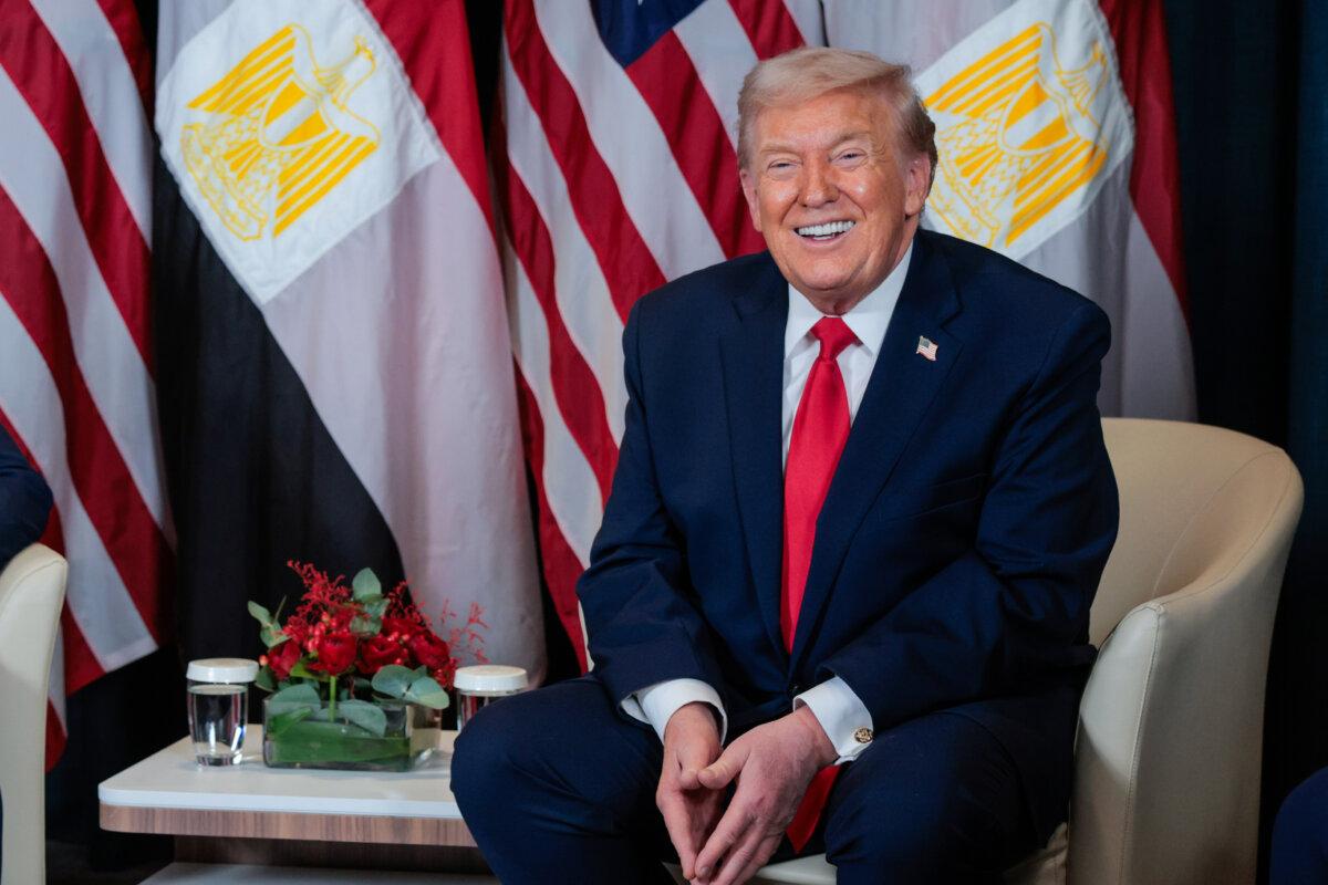 President Donald Trump attends a bilateral meeting on the sidelines of the World Economic Forum (WEF) Annual Meeting in Davos, Switzerland, on Jan. 21, 2026. (Chip Somodevilla/Getty Images)