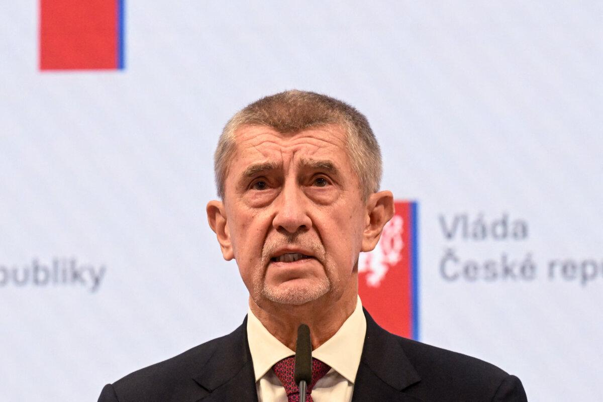 Czech Prime Minister Andrej Babis attends a press conference at government headquarters in Prague on Dec. 15, 2025. (Michal Cizek/AFP via Getty Images)