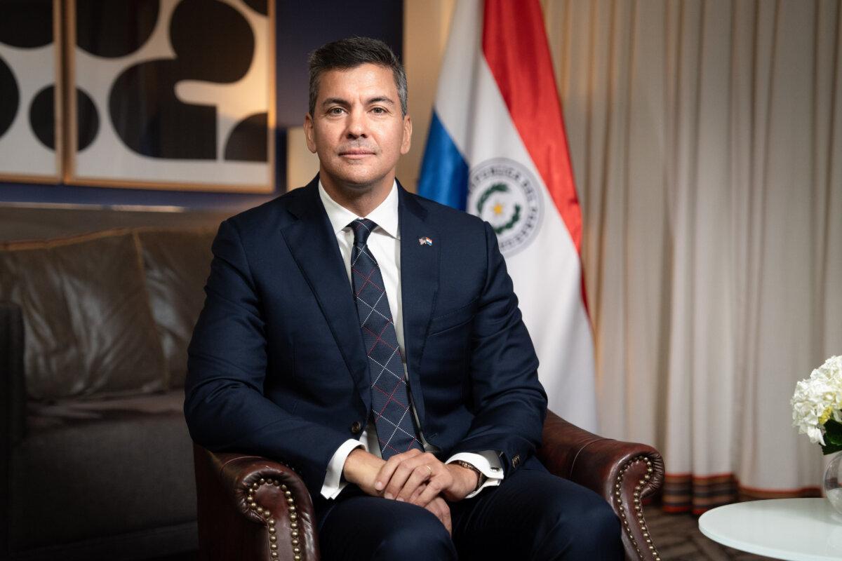 Paraguay President Santiago Peña in Washington on Jan. 21, 2025. (Samira Bouaou/The Epoch Times)