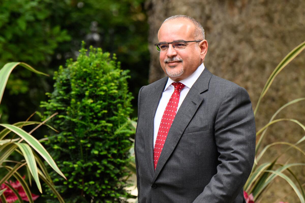 The Crown Prince of Bahrain Salman bin Hamad bin Isa Al Khalifa arrives ahead of a meeting with Britain's Prime Minister Keir Starmer in 10 Downing Street in London on Aug. 27, 2024. (Leon Neal/Getty Images)