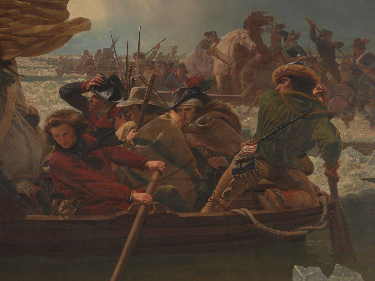 A detail of "Washington Crossing the Delaware," 1851, by Emanuel Leutze. (Public Domain)