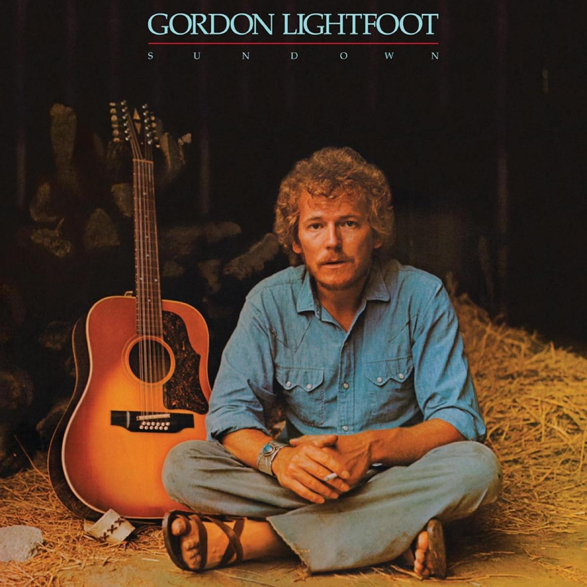 Cover of Gordon Lightfoot's 1974 album "Sundown," featuring his 12-string guitar. (Friday Music Two)