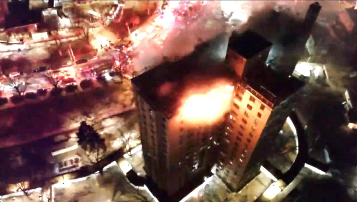 Gas Explosion, Fire on Top Floors of New York City Apartment Building Kills 1, Injures 14