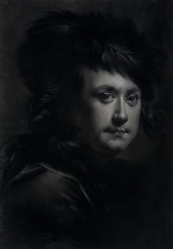 “Self Portrait in a Black Feathered Hat,” circa 1767–1770, by Joseph Wright of Derby. Charcoal heightened with white chalk on paper; 21 inches by 14 1/2 inches. Derby Museum and Art Gallery. (Copyright Derby Museums)