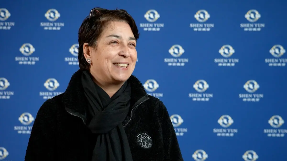 Ana Roch attends Shen Yun in Geneva, Switzerland, on Jan. 21, 2026. (NTD)