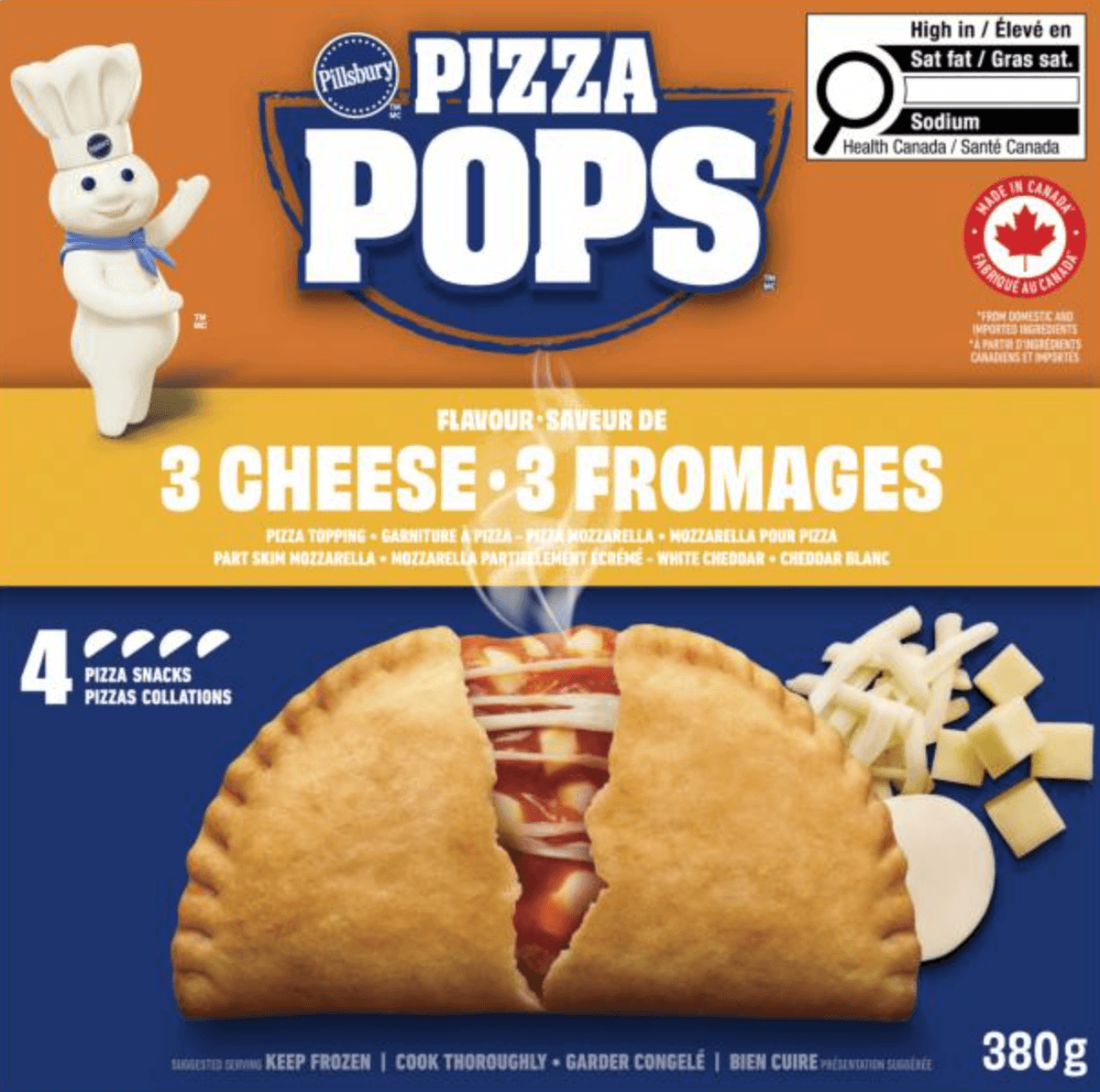 A nationwide recall has been expanded to include 3 Cheese Pizza Pops due to possible E. coli contamination. (Canadian Food Inspection Agency photo)