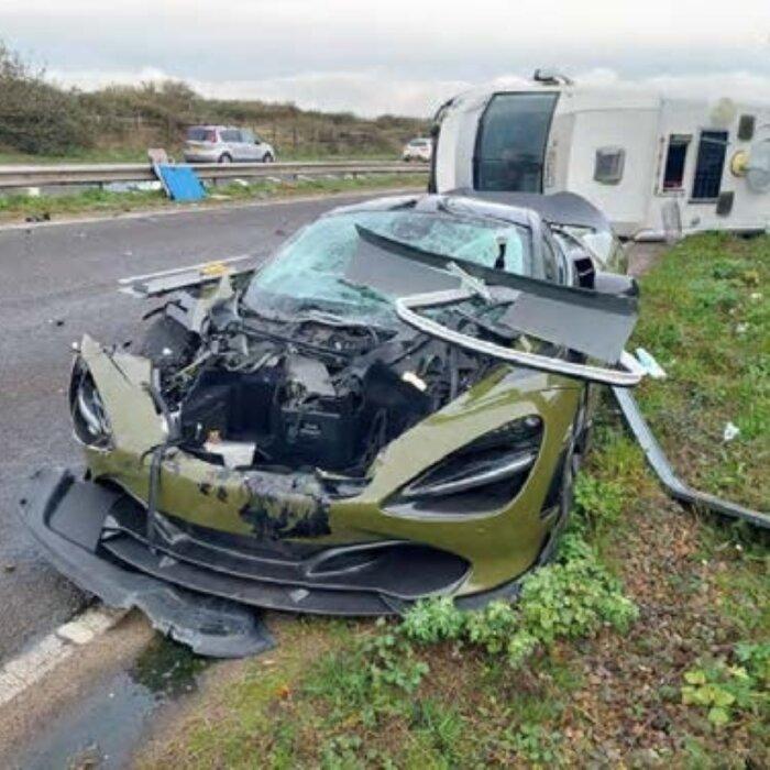 Supercar Driver Banned for Six Months After Crashing McLaren Into Motorhome