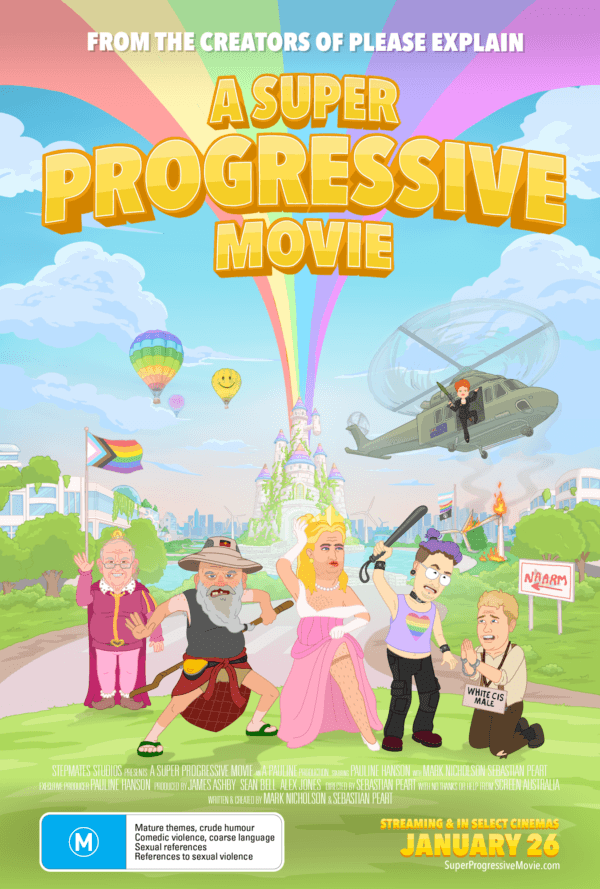The poster for One Nation's "A Super Progressive Movie" (Courtesy of One Nation)