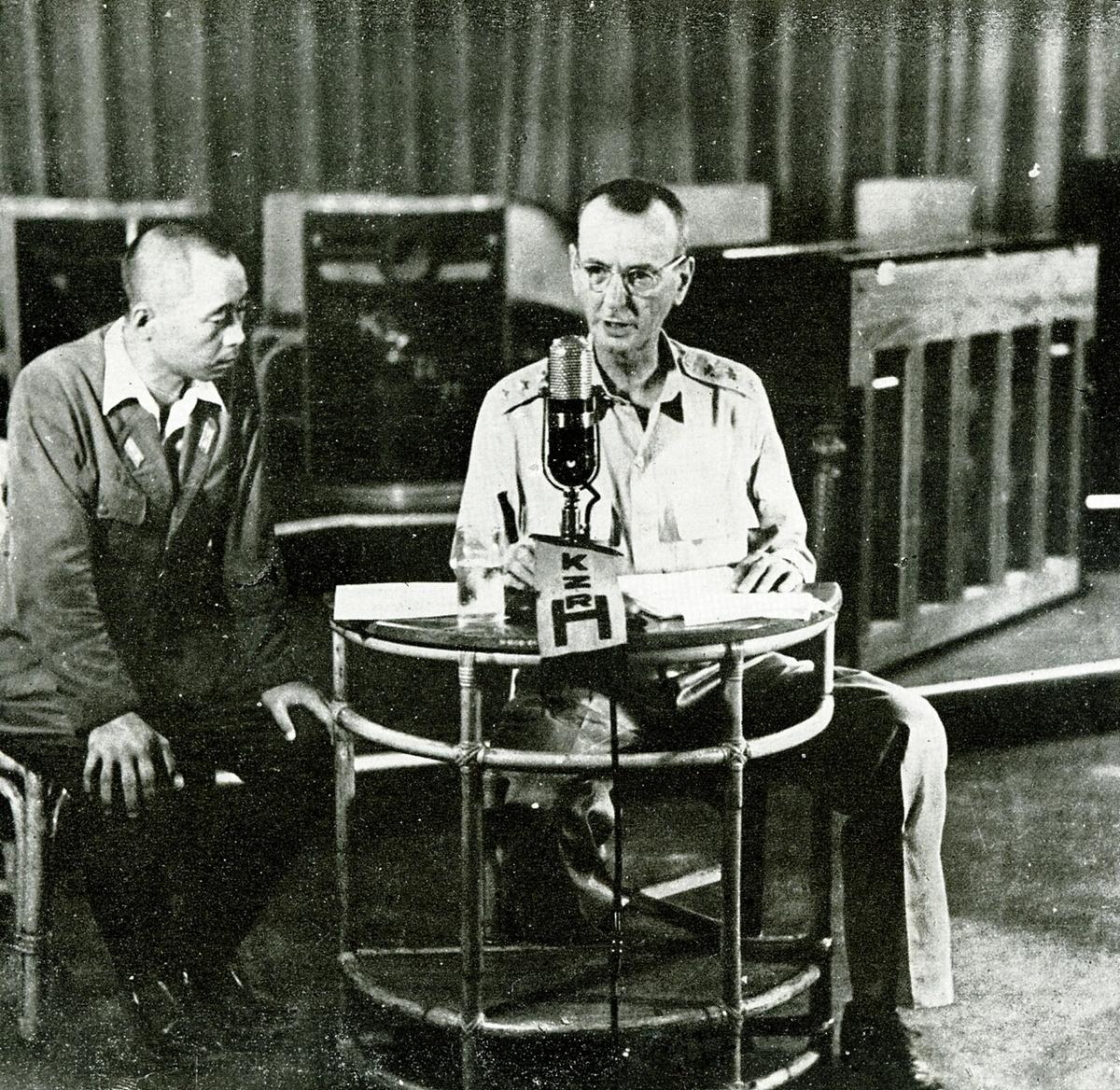 Because he was a POW with the Imperial Japanese Army, Gen. Jonathan Wainwright was instructed to speak about his treatment as a prisoner. (Public Domain)