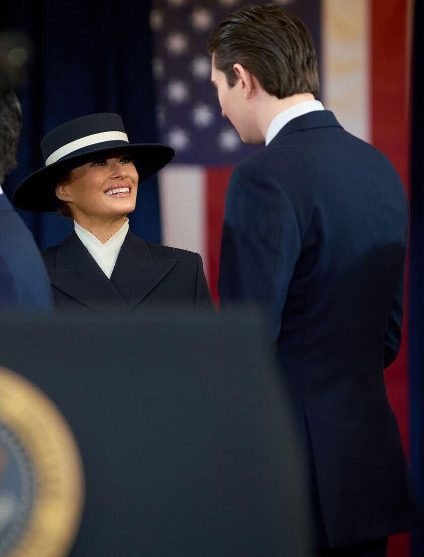 Melania Trump and her son, Barron Trump, in "Melania." (Regine Mahaux/Amazon/MGM Studios)