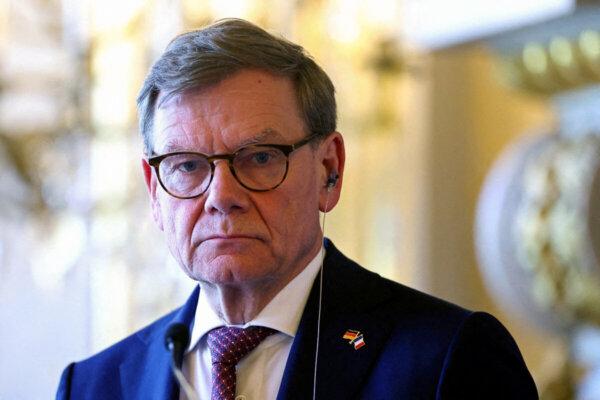 German Minister for Foreign Affairs Johann Wadephul in Paris on July 18, 2025. (Abdul Saboor/Reuters)