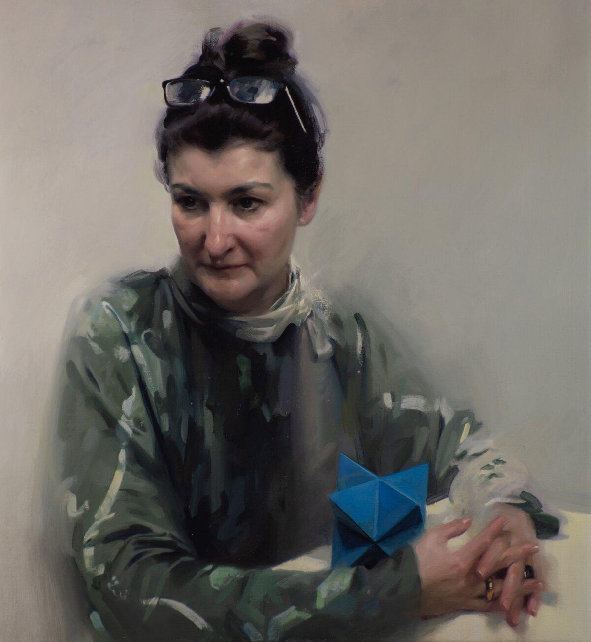 “Among Her Thoughts,” 2025, by Frances Bell. Oil on canvas; 27 1/2 inches by 25 1/2 inches. Recipient of the First Place Portraiture Award at the 18th International ARC Salon. (Courtesy of 18th International ARC Salon)