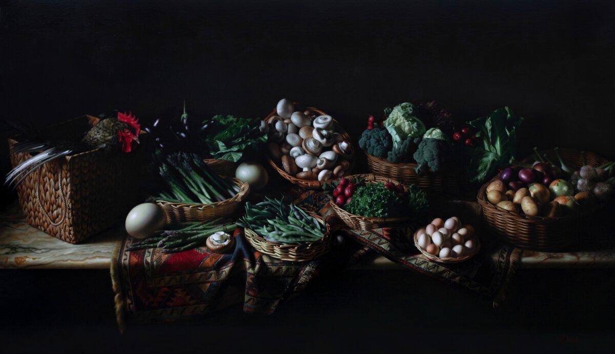 “Spring in Armenia,” 2024, by Davit Davtyan. Oil on linen; 59 inches by 102 3/8 inches. Recipient of the First Place Still Life Award at the 18th International ARC Salon. (Courtesy of 18th International ARC Salon)