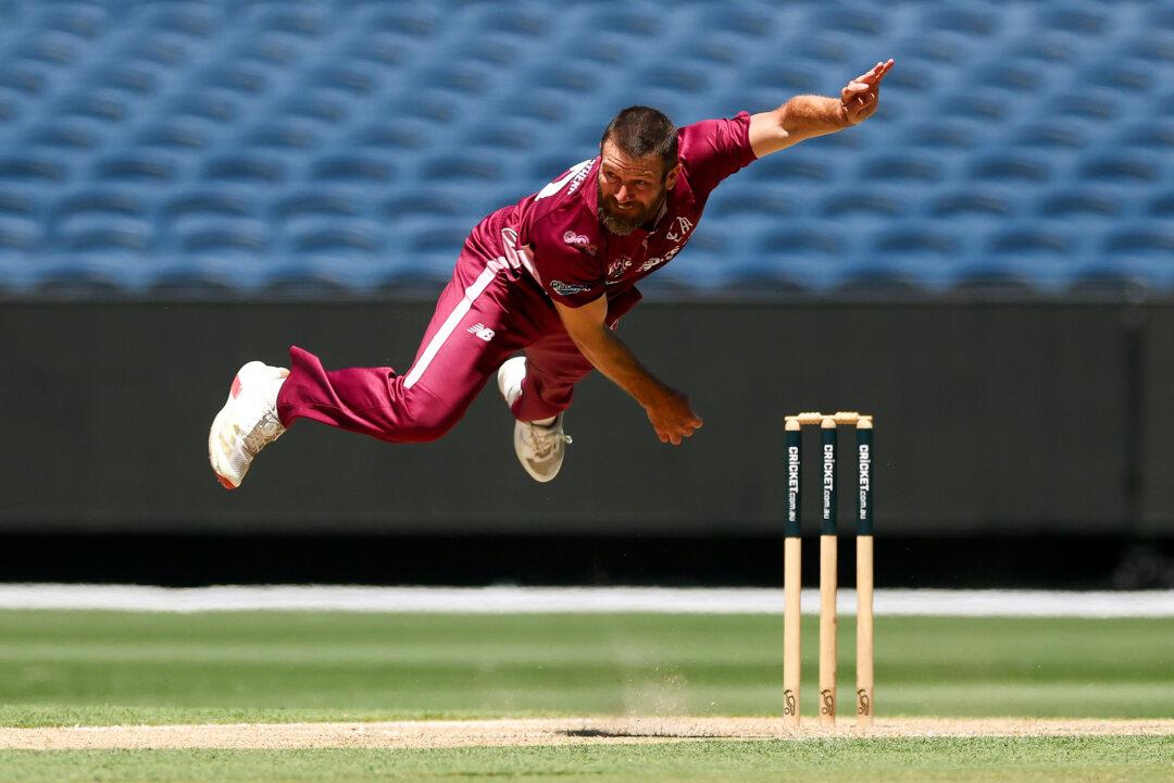 MELBOURNE, AUSTRALIA - FEBRUARY 03: Michael Neser of Queensland bowls during the One Day Cup match between Victoria and Queensland at Melbourne Cricket Ground, on February 03, 2026, in Melbourne, Australia. (Photo by Daniel Pockett/Getty Images)