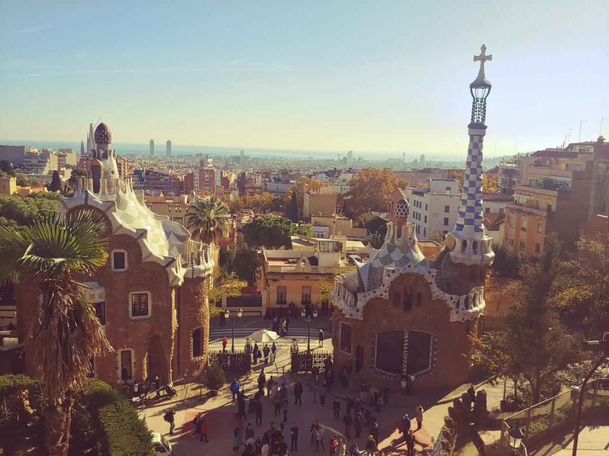 The entrance pavilions of Park Güell in Barcelona, Spain. A trip to the heavily touristed city and country in November revealed lower prices, fewer crowds, and tolerable temperatures. (Neal Justin/The Minnesota Star Tribune/TNS)