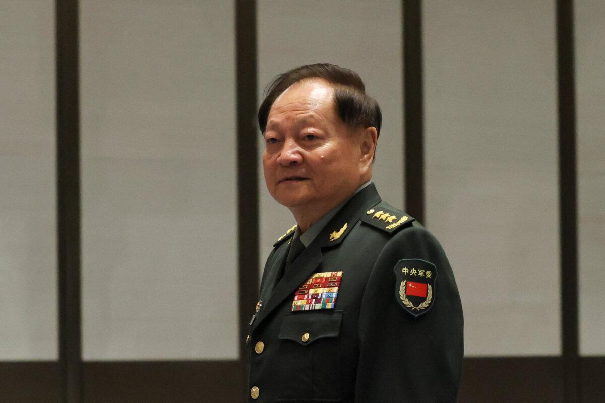 Then-Central Military Commission Vice Chairman Zhang Youxia arrives before the opening ceremony of the Western Pacific Naval Symposium in Qingdao, Shandong Province, China, on April 22, 2024. (Florence Lo/Reuters)