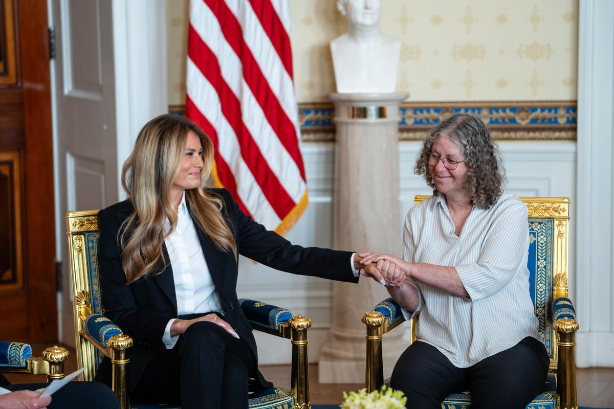 First Lady Hosts Freed American-Israeli Hostage at the White House