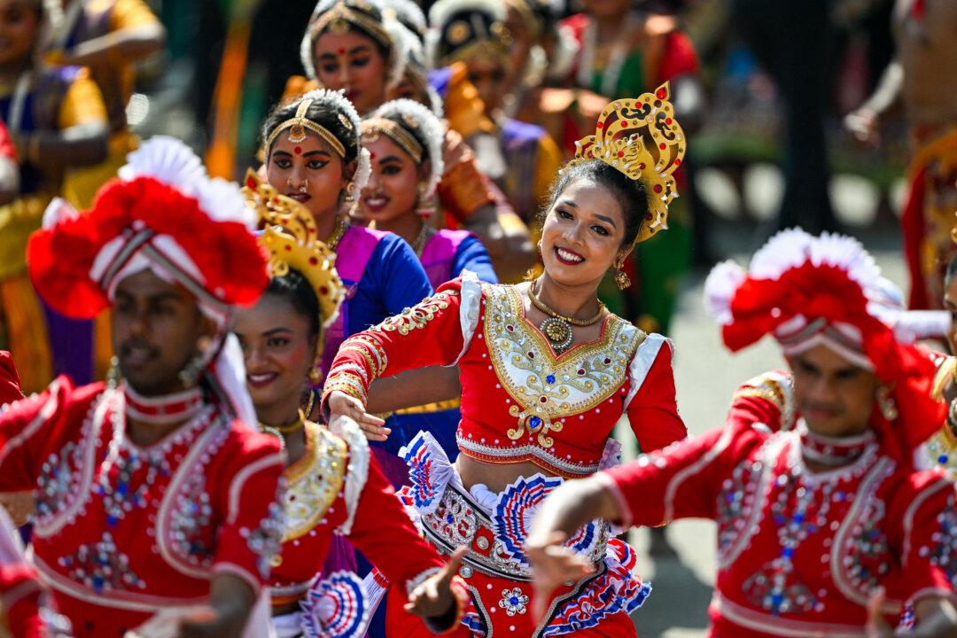 Traditional dancers perform during Sri Lanka's 78th Independence Day celebrations at the Independence Square in Colombo on February 4, 2026. (Photo by Ishara S. KODIKARA / AFP via Getty Images)