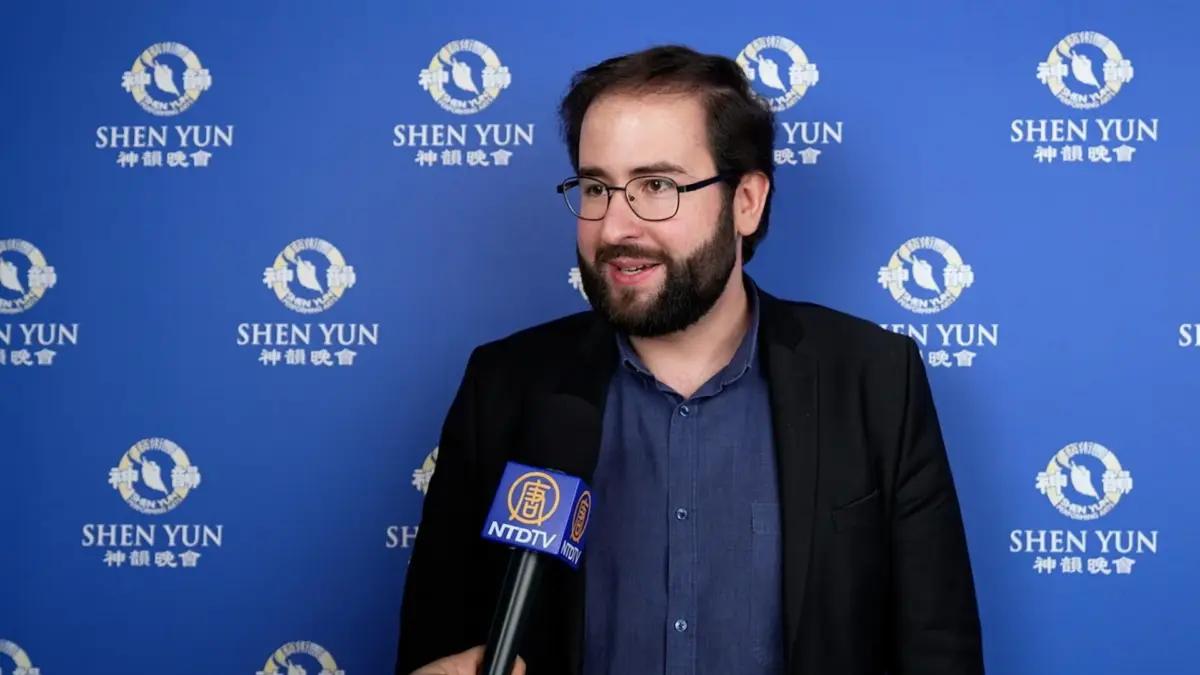 Nicolas Fazi found Shen Yun's performance at the Zenith in Strasbourg on Feb. 2, 2026, to be 'incredible, exceptional'. (NTD)