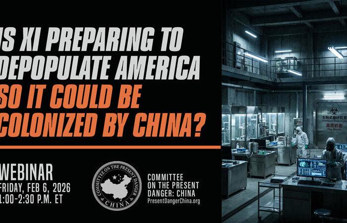 CPDC Webinar on Whether Xi Is Preparing to Depopulate America