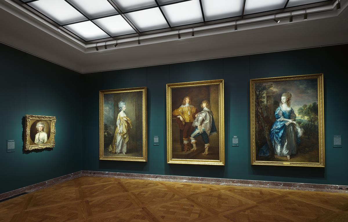 Installation view of "Gainsborough: The Fashion of Portraiture" at The Frick Collection in New York City. (Courtesy of The Frick Collection)