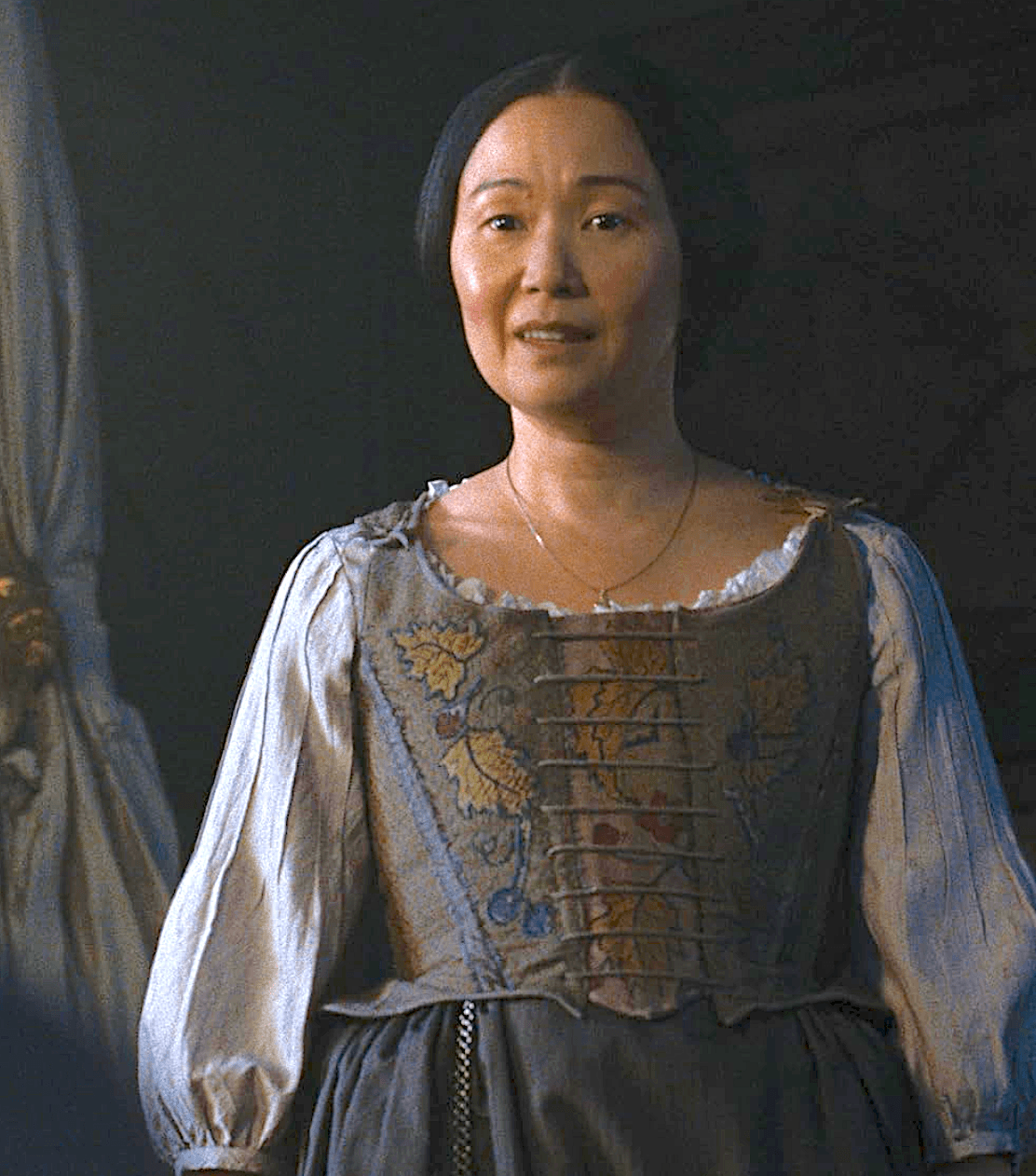Nelly (Hong Chau) in "Wuthering Heights." (Warner Bros. Pictures)