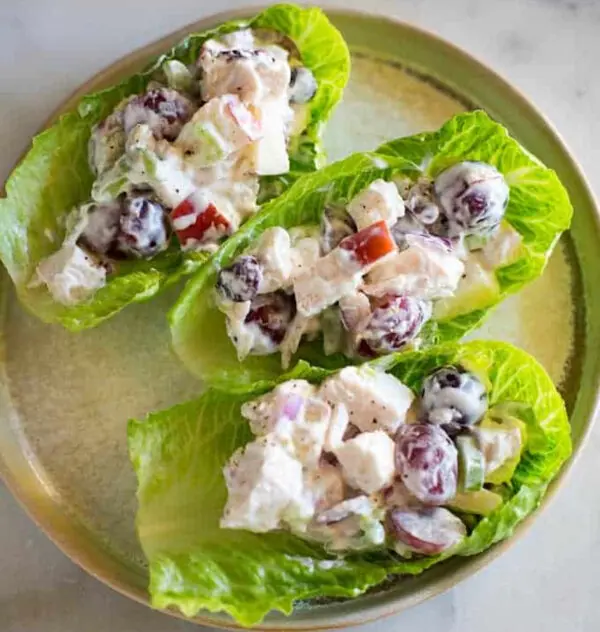 Healthy Chicken Salad Lettuce Wraps