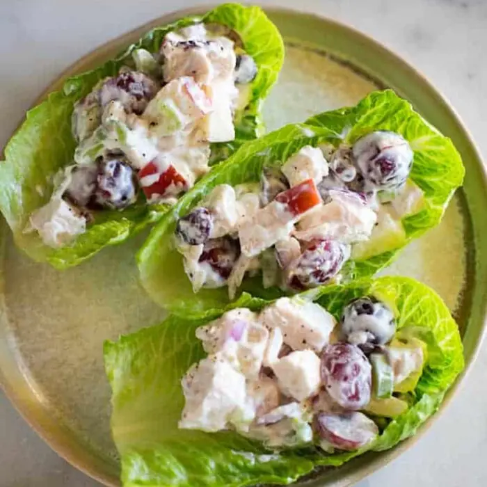 Healthy Chicken Salad Lettuce Wraps
