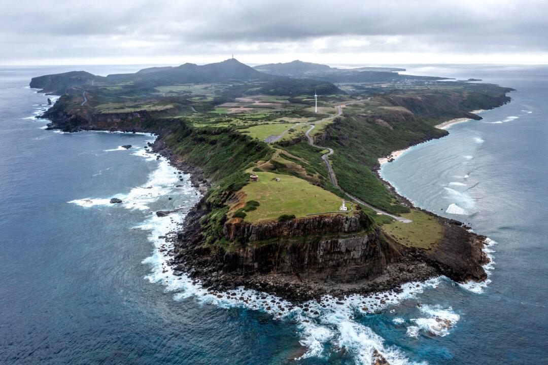 Yonaguni Island, Japan’s westernmost inhabited island, about 111 kilometers from Taiwan, is pictured in Yonaguni, Japan, on April 13, 2022. Japan’s southwestern islands lie close to Taiwan, and any conflict there could threaten Japan’s sea lanes, airspace, and U.S. bases on its territory. (Carl Court/Getty Images)