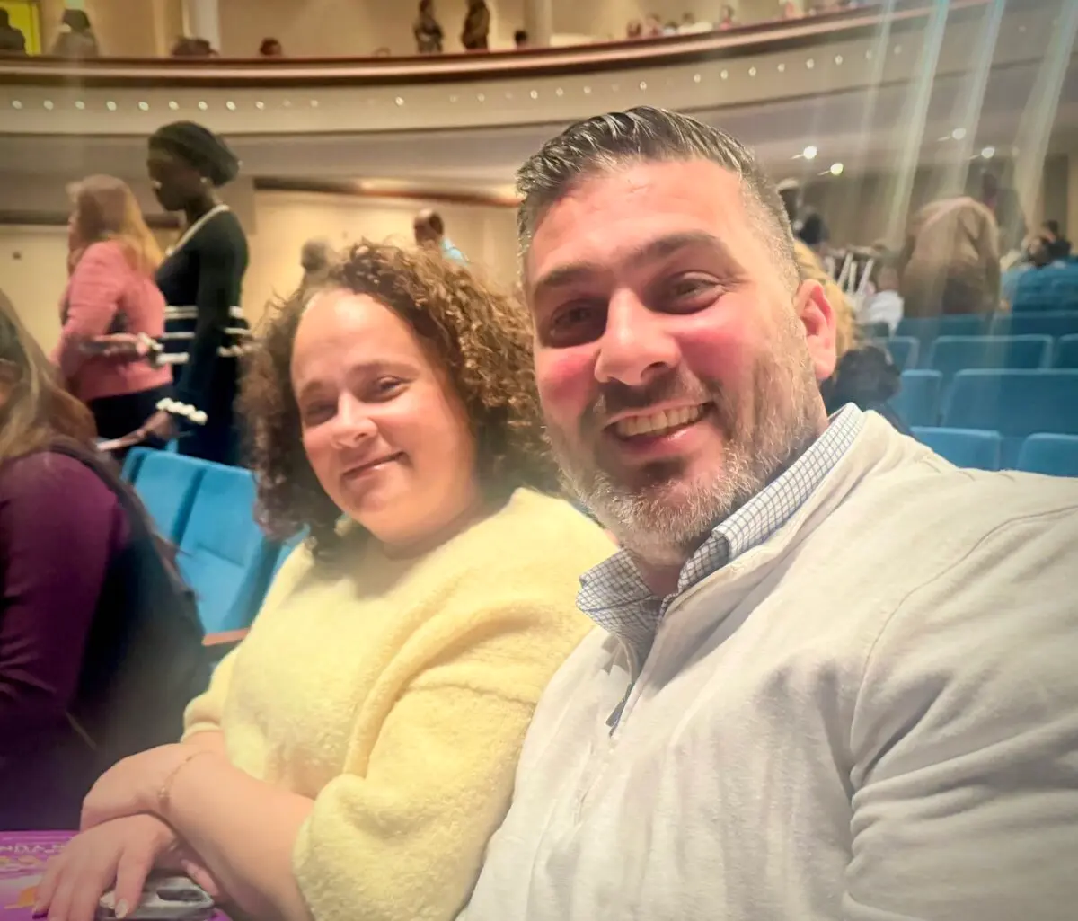 Guillermo Palacios and his wife, Brenda, attend Shen Yun at the Belk Theater at Blumenthal Performing Arts Center on Feb. 20, 2026. (Henry Wang/The Epoch Times)