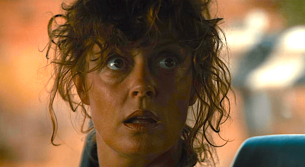 Louise (Susan Sarandon) making it crystal clear that she doesn't want to talk about her past, in “Thelma & Louise.” (MGM)