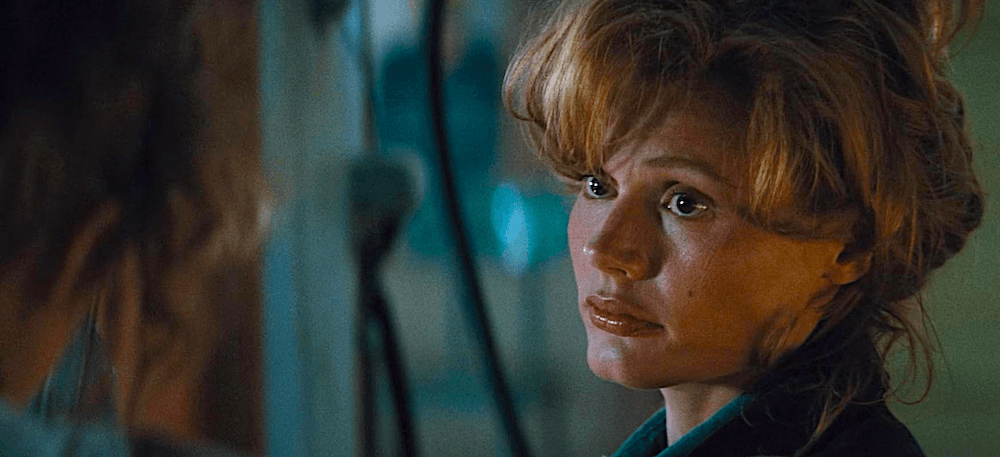 Thelma (Geena Davis) explaining why she can't go back to her old life, in “Thelma & Louise.” (MGM)