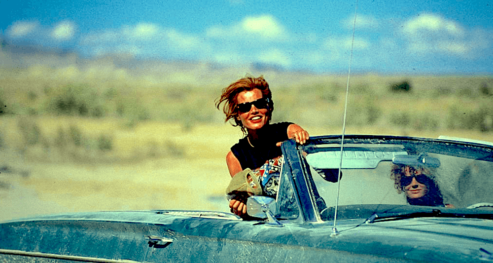 Thelma (Geena Davis. L) and Louise (Susan Sarandon) star, in “Thelma & Louise.” (MGM)