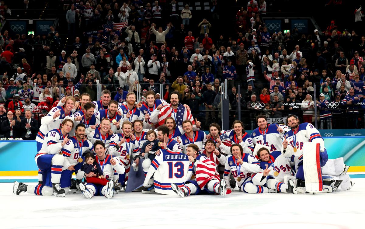 Team USA Celebrates Olympic Gold With Late Teammate Gaudreau’s Children