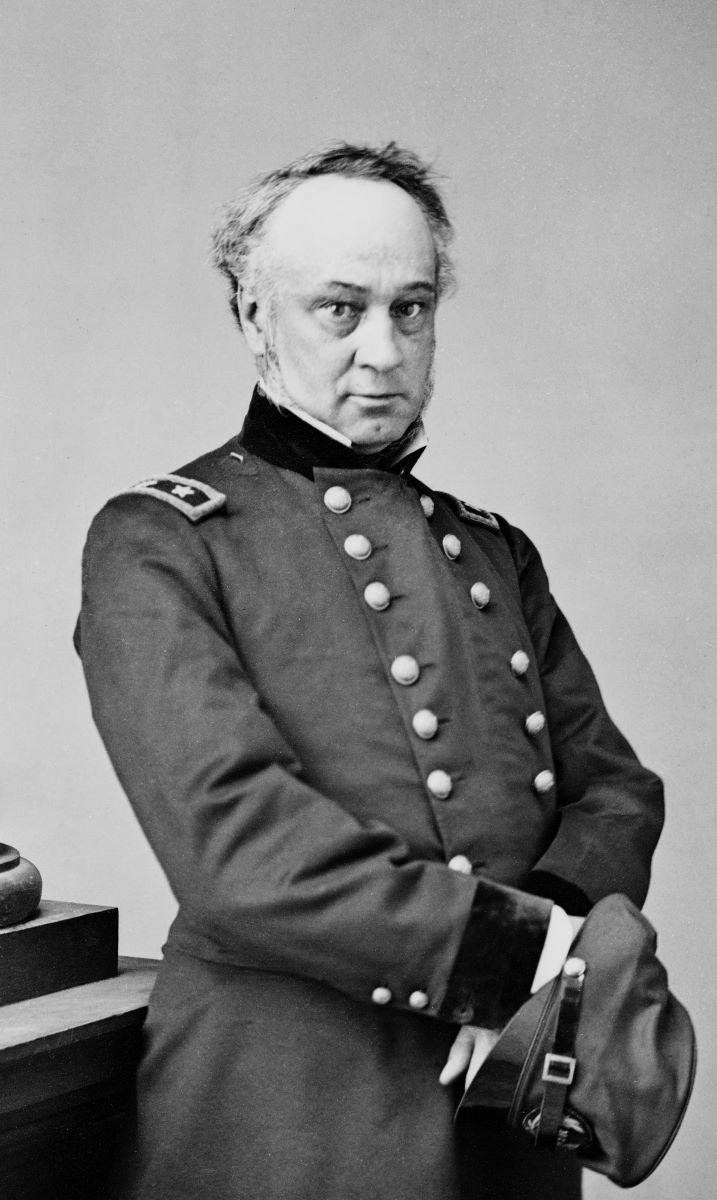 Maj. Gen. Henry W. Halleck commissioned the Franz Lieber to modernize the military law of the 1806 Articles of War into General Orders No. 100 (1863), the Lieber Code, for the Union army to fight the guerrilla warfare of the Confederacy during the American Civil War (1861–1865). Library of Congress. (Public Domain)