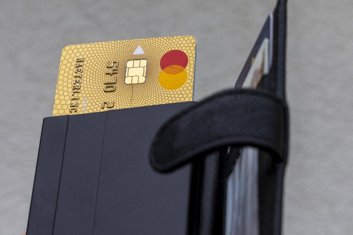 This picture shows a Mastercard credit card, on Aug. 1, 2024. (Nicolas Maeterlinck/Belga Mag/AFP via Getty Images)